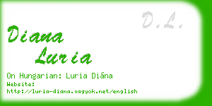 diana luria business card